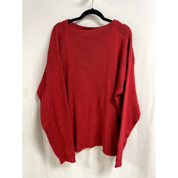 THE J PETERMAN CO NEW Merino Wool Crewneck Sweater in Marron Men's XL - Picture 4 of 11